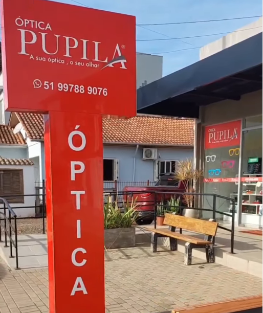 Fachada da Ótica Pupila Brochier em Brochier