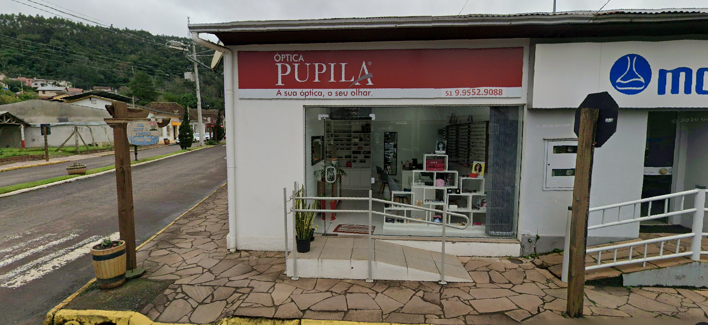 Fachada da Ótica Pupila Maratá em Maratá